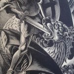 رسم تخطيطي للوشم جورج المنتصر بتاريخ 12/28/2017 №030 - القديس. جورج -