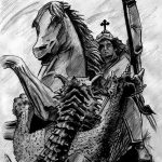 رسم تخطيطي للوشم جورج المنتصر بتاريخ 12/28/2017 برقم 032 - القديس. جورج -