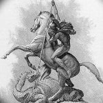 رسم تخطيطي للوشم جورج المنتصر بتاريخ 12/28/2017 برقم 033 - القديس. جورج -