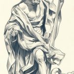 رسم تخطيطي للوشم جورج المنتصر بتاريخ 12/28/2017 برقم 035 - القديس. جورج -