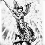 رسم تخطيطي للوشم جورج المنتصر بتاريخ 12/28/2017 برقم 038 - القديس. جورج -