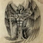 رسم تخطيطي للوشم جورج المنتصر بتاريخ 12/28/2017 برقم 042 - القديس. جورج -