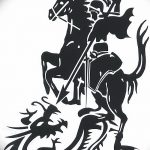 رسم تخطيطي للوشم جورج المنتصر بتاريخ 12/28/2017 برقم 044 - القديس. جورج -