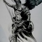 رسم تخطيطي للوشم جورج المنتصر بتاريخ 12/28/2017 برقم 046 - القديس. جورج -