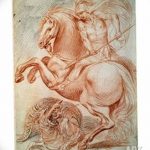 رسم تخطيطي للوشم جورج المنتصر بتاريخ 12/28/2017 برقم 050 - القديس. جورج -