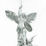 رسم تخطيطي للوشم جورج المنتصر بتاريخ 12/28/2017 برقم 054 - القديس. جورج -