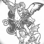 رسم تخطيطي للوشم جورج المنتصر بتاريخ 12/28/2017 برقم 055 - القديس. جورج -