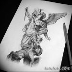 رسم تخطيطي للوشم جورج المنتصر بتاريخ 12/28/2017 برقم 065 - القديس. جورج -