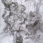 رسم تخطيطي للوشم جورج المنتصر بتاريخ 12/28/2017 برقم 066 - القديس. جورج -