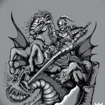 رسم تخطيطي للوشم جورج المنتصر بتاريخ 12/28/2017 برقم 068 - القديس. جورج -