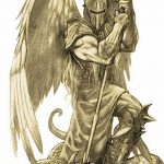 رسم تخطيطي للوشم جورج المنتصر بتاريخ 12/28/2017 برقم 073 - القديس. جورج -