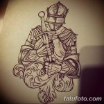 رسم تخطيطي للوشم جورج المنتصر بتاريخ 28/12/2017 برقم 077 - القديس. جورج -