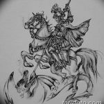 رسم تخطيطي للوشم جورج المنتصر بتاريخ 28/12/2017 برقم 079 - القديس. جورج -