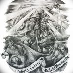 رسم تخطيطي للوشم جورج المنتصر بتاريخ 12/28/2017 برقم 080 - القديس. جورج -