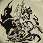 رسم تخطيطي للوشم جورج المنتصر بتاريخ 12/28/2017 برقم 084 - القديس. جورج -