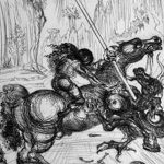 رسم تخطيطي للوشم جورج المنتصر بتاريخ 12/28/2017 برقم 089 - القديس. جورج -