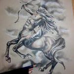 رسم تخطيطي للوشم جورج المنتصر بتاريخ 12/28/2017 برقم 092 - القديس. جورج -