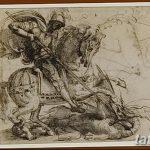 رسم تخطيطي للوشم جورج المنتصر بتاريخ 12/28/2017 برقم 095 - القديس. جورج -