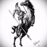 vázlat a 321 -es számú gladiátor tetoválásról - a rajz méltó változata, amely jól használható feldolgozásra és gladiátor tetoválásként történő felhelyezésre a karon