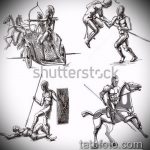 Gladiátor tetoválás vázlat # 553