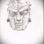 vázlat a 953 -as gladiátor tetoválásról - a minta érdekes változata, amely könnyen használható a gladiátor ujjú tetoválásához és feldolgozásához