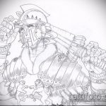 vázlat a 922 -es számú gladiátor tetoválásról - a rajz méltó változata, amely sikeresen használható felülvizsgálatra és alkalmazásra gladiátor tetoválásként a vállán