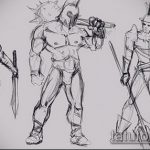 vázlat a gladiátor tetoválásról # 572 - a kép exkluzív változata, amely jól használható a finomításhoz és a gladiátor tetováláshoz való alkalmazáshoz a filmből