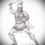 Gladiátor tetoválás vázlat # 225