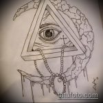 egy szem tetoválás vázlata egy háromszögben # 268 a rajz méltó változata, amely könnyen használható felülvizsgálatra és alkalmazásra, mint tetoválás a háromszögben és a bagolyban