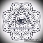 szemhéj tetoválás vázlata egy háromszögben # 989 egy rajz hűvös változata, amely sikeresen alkalmazható a nyakon lévő háromszög szemének tetoválására és módosítására