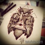 szemhéj tetoválás vázlata egy háromszögben # 373 a minta klassz változata, amely könnyen használható változtatásra és szem tetoválásaként történő alkalmazására a lábszár háromszögében