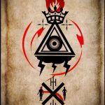 vázlat egy szem tetoválásáról egy háromszögben №62 - a rajz egyedi változata, amely sikeresen használható a tenyerében lévő háromszög szemének átalakítására és tetoválásként történő alkalmazására