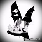 A hegyi tetoválás vázlata # 373 a kép méltó változata, amely könnyen használható a hegyek és a nap megváltoztatására és tetoválásként történő alkalmazására