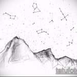 A hegyi tetoválás vázlata # 214 a minta hűvös változata, amely jól használható átalakítására és alkalmazására hegyi szarvas tetoválásként