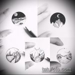 hegyi tetoválás vázlata # 770 - a minta egyedi változata, amely könnyen használható karkötő átalakítására és felhelyezésére hegyi tetoválásként