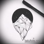 A hegyi tetoválás vázlata # 915 a minta egyedi változata, amely könnyen használható egy hegy kör alakú átalakítására és felhelyezésére tetoválásként