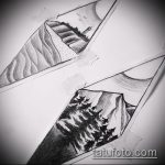 127 -es számú hegyi tetoválás vázlata - a minta egyedi változata, amely sikeresen használható változtatásra és hegyi tetováló helikopterként való alkalmazásra