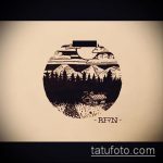 A hegyi tetoválás vázlata # 560 a kép hűvös változata, amely könnyen használható a felülvizsgálathoz és a hegyi fák tetoválásához