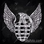 vázlat a 293 -as számú gránátalma tetoválásról - a rajz érdekes változata, amely jól használható a gránátalma gyümölcsének finomítására és tetoválásként történő rajzolására