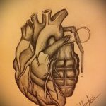 vázlat a 289 -es számú gránátalma tetoválásról - a minta egyedi változata, amely sikeresen használható változtatásra és tetoválásra a gránátalma kezén egy rózsában