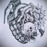 vázlat a 81 -es számú gránátalma tetoválásról - a rajz hűvös változata, amely könnyen használható a tetoválás finomítására és alkalmazására, mint egy teknős, egy gránátalma