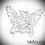 vázlat a 736 -os számú gránátalma tetoválásról - a rajz hűvös változata, amely sikeresen használható finomításra és tetoválásra a gránátalma kezén rózsában