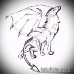 vázlat egy tetováló griffről № 928 - a kép hűvös változata, amely jól használható felülvizsgálathoz és tetováláshoz griffin abházia