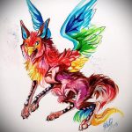 vázlat a 72 -es számú griff tetoválásról - egy rajz érdekes változata, amely sikeresen használható a csukló tetoválás griffjeként történő feldolgozásához és alkalmazásához