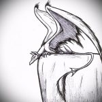 vázlat a 957. számú tetováló griffről - a minta egyedi változata, amely könnyen használható felülvizsgálathoz és grifffej rajzolásához tetoválásként