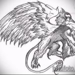 vázlat egy griff tetoválásról # 158 egy rajz érdekes változata, amely sikeresen használható a griff tetoválás átalakítására és alkalmazására a vállán tetoválásként