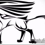 vázlat a 741 -es számú tetováló griffről - a rajz hűvös változata, amely sikeresen használható változtatásra és tetoválás griffként abházia alkalmazására