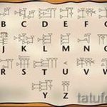 Hűvös lehetőségek a vázlatokhoz egy tetováláshoz hieroglifával - eredeti példák a vázlatokra