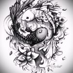 A tetoválás kialakításának elfogadható változata a Yin-Yang szimbólum, amely alkalmas egy hűvös yin-yang tetoválási vázlathoz
