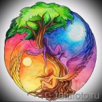 A tetoválás kialakításának elfogadható változata a Yin-Yang szimbólum, amely alkalmas egy hűvös yin-yang tetoválási vázlathoz